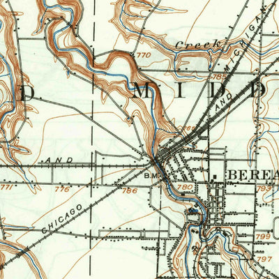 United States Geological Survey Berea, OH (1904, 62500-Scale) digital map