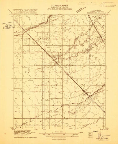 United States Geological Survey Berenda, CA (1916, 31680-Scale) digital map