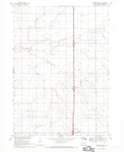United States Geological Survey Beresford NE, SD (1968, 24000-Scale) digital map