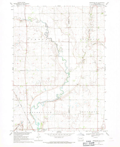 United States Geological Survey Beresford NW, SD (1968, 24000-Scale) digital map