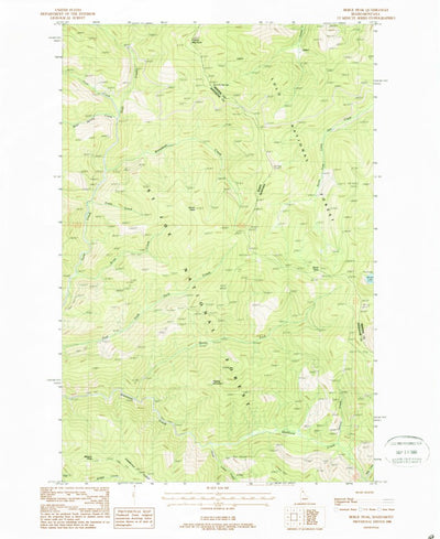 United States Geological Survey Berge Peak, ID-MT (1988, 24000-Scale) digital map