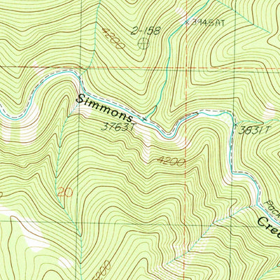 United States Geological Survey Berge Peak, ID-MT (1988, 24000-Scale) digital map