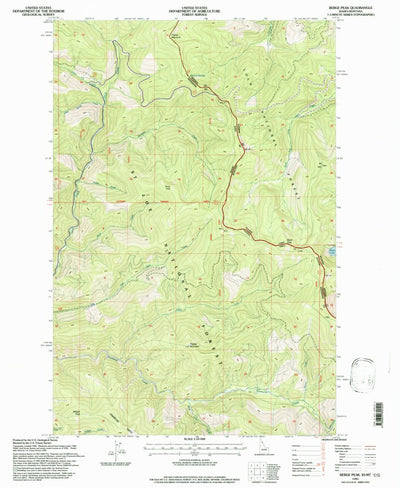 United States Geological Survey Berge Peak, ID-MT (1995, 24000-Scale) digital map