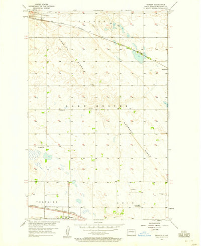 United States Geological Survey Bergen, ND (1957, 24000-Scale) digital map
