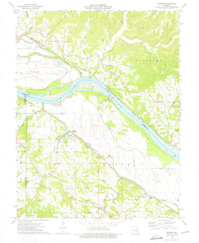 United States Geological Survey Berger, MO (1974, 24000-Scale) digital map