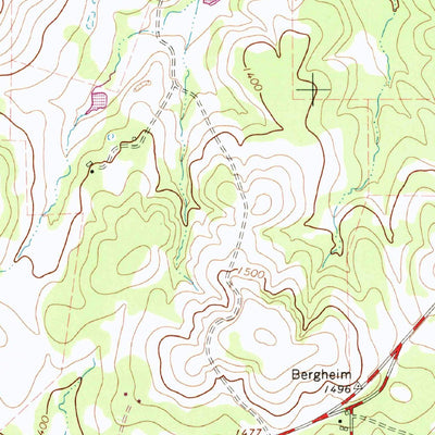 United States Geological Survey Bergheim, TX (1964, 24000-Scale) digital map