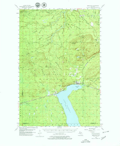 United States Geological Survey Bergland, MI (1956, 62500-Scale) digital map