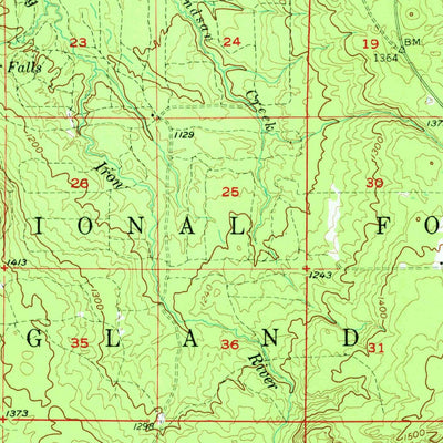 United States Geological Survey Bergland, MI (1956, 62500-Scale) digital map
