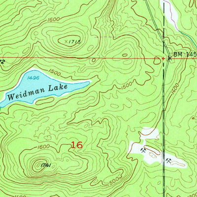 United States Geological Survey Bergland NE, MI (1956, 24000-Scale) digital map