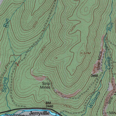 United States Geological Survey Bergoo, WV (1995, 24000-Scale) digital map