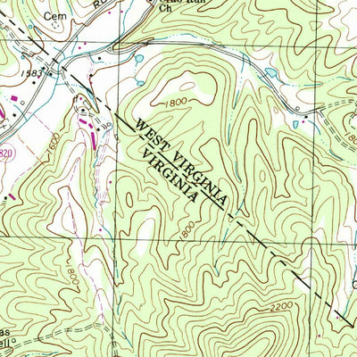 United States Geological Survey Bergton, VA-WV (1994, 24000-Scale) digital map