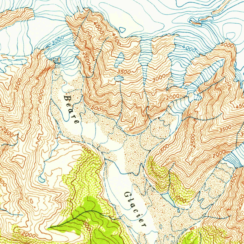 Bering Glacier A-2, AK (1951, 63360-Scale) Map by United States ...