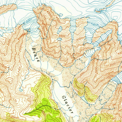 United States Geological Survey Bering Glacier A-2, AK (1951, 63360-Scale) digital map