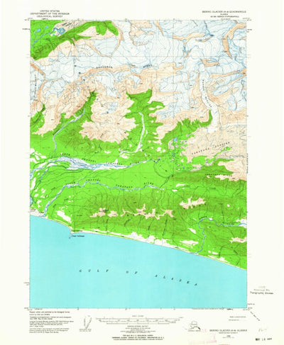 United States Geological Survey Bering Glacier A-4, AK (1948, 63360-Scale) digital map