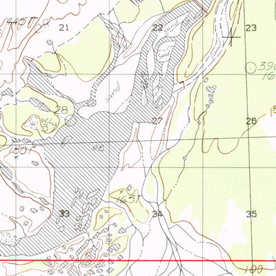 United States Geological Survey Bering Glacier A-4, AK (1984, 63360-Scale) digital map