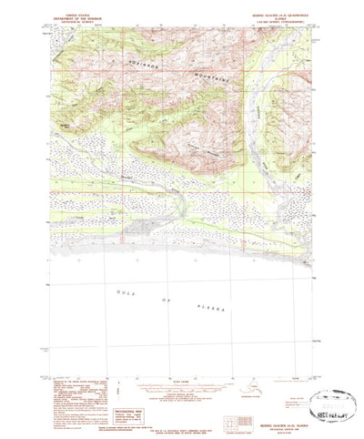 United States Geological Survey Bering Glacier A-5, AK (1984, 63360-Scale) digital map