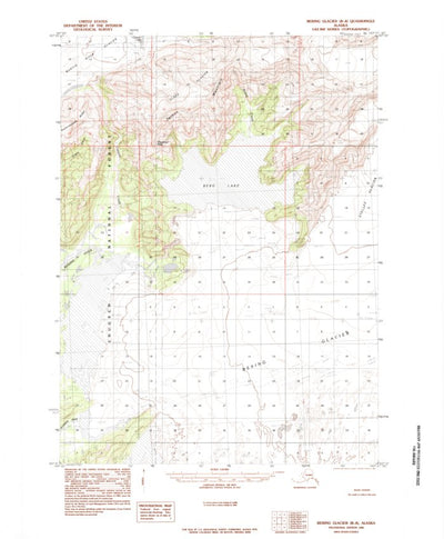 United States Geological Survey Bering Glacier B-8, AK (1985, 63360-Scale) digital map