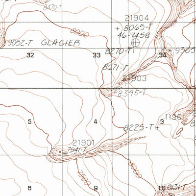 United States Geological Survey Bering Glacier C-1, AK (1985, 63360-Scale) digital map