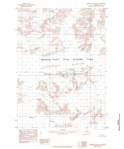 United States Geological Survey Bering Glacier C-2, AK (1985, 63360-Scale) digital map