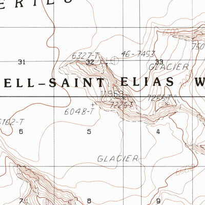 United States Geological Survey Bering Glacier C-2, AK (1985, 63360-Scale) digital map