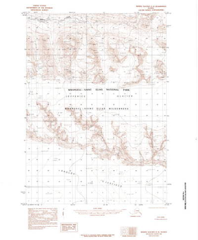 United States Geological Survey Bering Glacier C-3, AK (1985, 63360-Scale) digital map