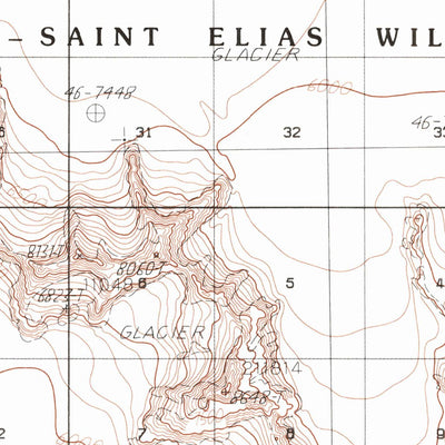 United States Geological Survey Bering Glacier C-3, AK (1985, 63360-Scale) digital map