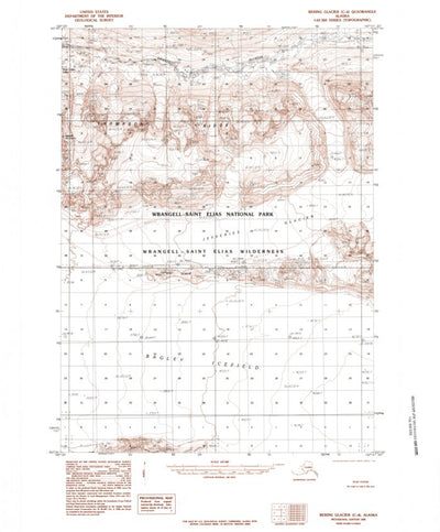 United States Geological Survey Bering Glacier C-4, AK (1985, 63360-Scale) digital map
