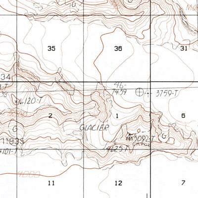 United States Geological Survey Bering Glacier C-5, AK (1985, 63360-Scale) digital map