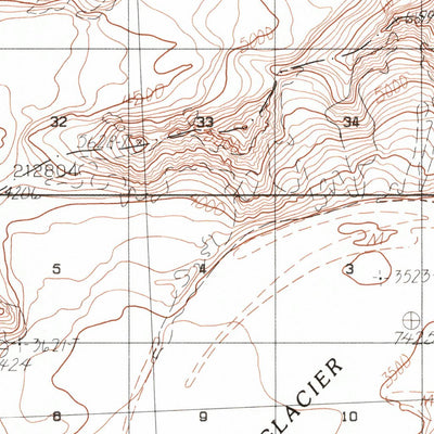 United States Geological Survey Bering Glacier C-8, AK (1985, 63360-Scale) digital map