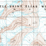 United States Geological Survey Bering Glacier D-3, AK (1984, 63360-Scale) digital map