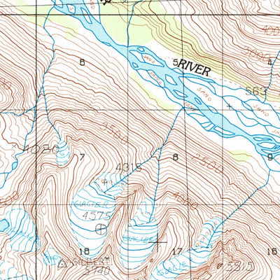 United States Geological Survey Bering Glacier D-7, AK (1984, 63360-Scale) digital map