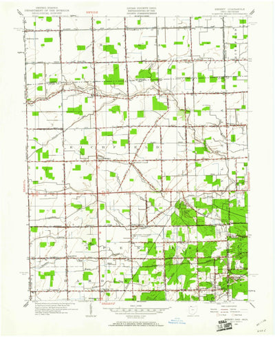 United States Geological Survey Berkey, OH-MI (1951, 24000-Scale) digital map