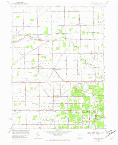 United States Geological Survey Berkey, OH-MI (1966, 24000-Scale) digital map