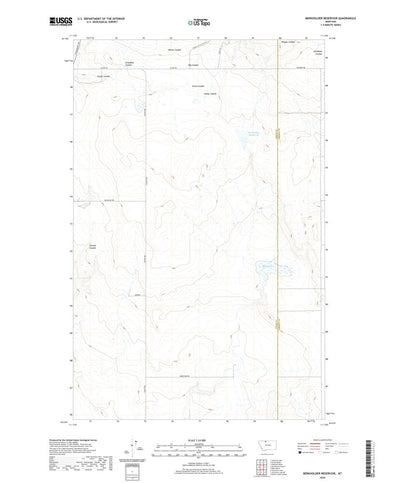 United States Geological Survey Berkholder Reservoir, MT (2020, 24000-Scale) digital map