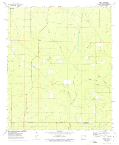United States Geological Survey Berlin, AR-LA (1973, 24000-Scale) digital map