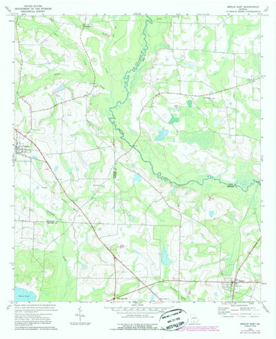 United States Geological Survey Berlin East, GA (1974, 24000-Scale) digital map
