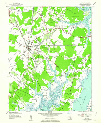 United States Geological Survey Berlin, MD (1943, 24000-Scale) digital map
