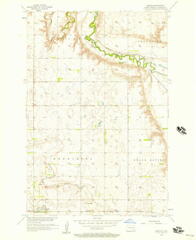 United States Geological Survey Berlin, ND (1956, 24000-Scale) digital map
