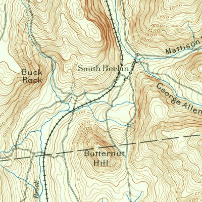United States Geological Survey Berlin, NY-MA-VT (1888, 62500-Scale) digital map