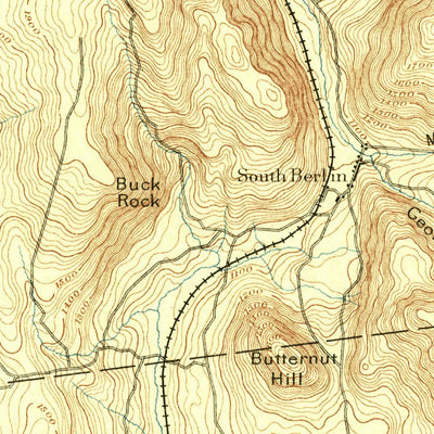 United States Geological Survey Berlin, NY-MA-VT (1894, 62500-Scale) digital map