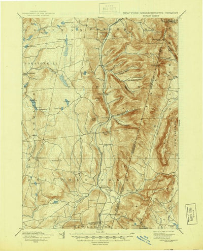 United States Geological Survey Berlin, NY-MA-VT (1898, 62500-Scale) digital map