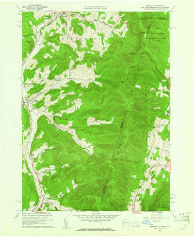 United States Geological Survey Berlin, NY-MA-VT (1960, 24000-Scale) digital map