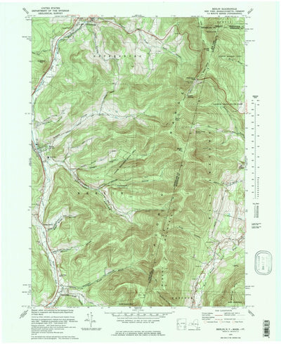 United States Geological Survey Berlin, NY-MA-VT (1973, 24000-Scale) digital map