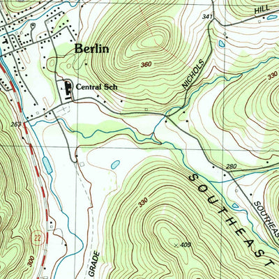 United States Geological Survey Berlin, NY-MA-VT (1998, 25000-Scale) digital map