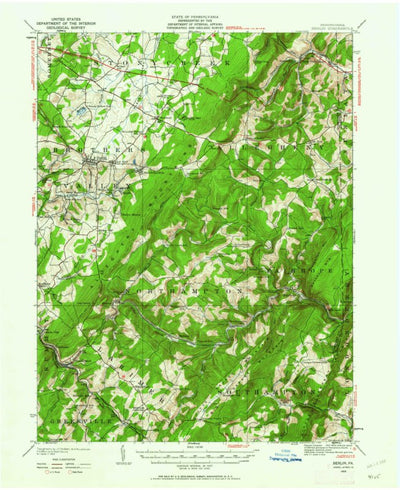 United States Geological Survey Berlin, PA (1923, 62500-Scale) digital map