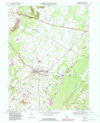 United States Geological Survey Berlin, PA (1967, 24000-Scale) digital map