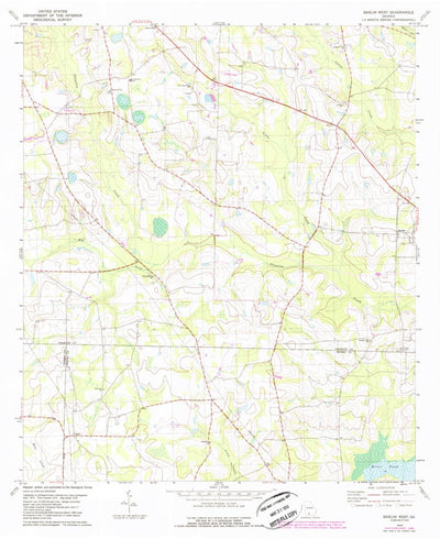 United States Geological Survey Berlin West, GA (1978, 24000-Scale) digital map