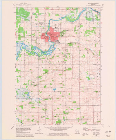 United States Geological Survey Berlin, WI (1980, 24000-Scale) digital map
