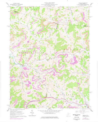 United States Geological Survey Berlin, WV (1961, 24000-Scale) digital map