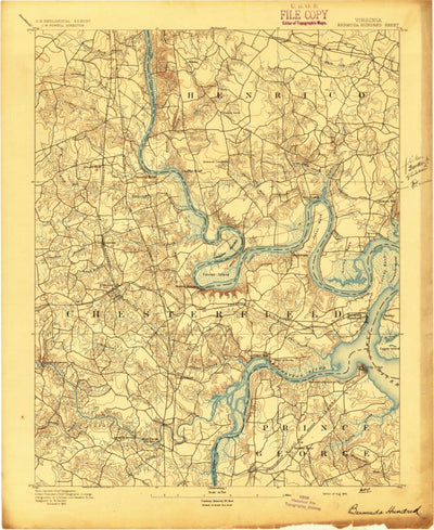 United States Geological Survey Bermuda Hundred, VA (1894, 62500-Scale) digital map